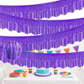 Purple Foil Fringe Garland for Parade Float & Party Decor - 39 Ft, 4 Pack