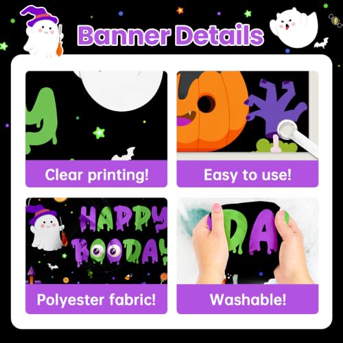 Halloween Birthday Party Decorations Kit Ghost Pumpkins Banner Balloons