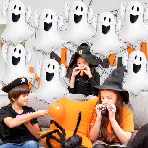 Halloween Ghost Balloons Party Decorations - 8 Pack Indoor Spooky Balloons