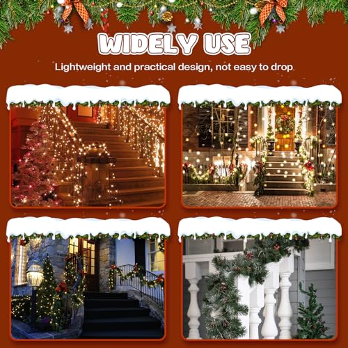 Christmas Light Clips for Banister - Green, 30 Pack Holiday Garland Hooks