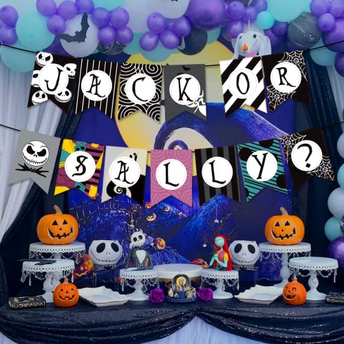 Halloween Skeleton Gender Reveal Banner Spooky Party Decorations