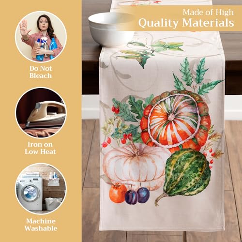 Maison d' Hermine Double Layer Cotton Table Runner 14.5 x 72 Inches - Lumina Variation