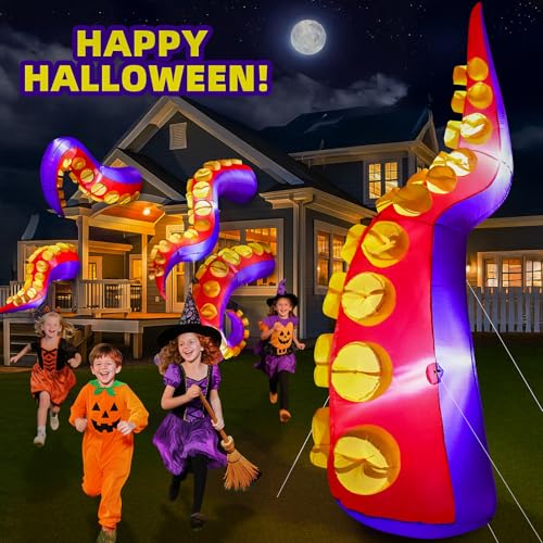 Halloween Inflatable Octopus Tentacles Decoration with LED Lights - Tentacles - C