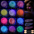 Multicolor Glow in The Dark Glitter Gel for Face & Body - 3mm/1mm/0.2mm Variations