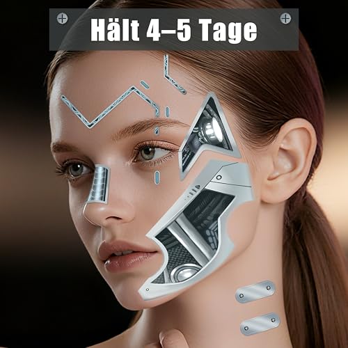 Cyberpunk Death Metal Cyborg Temporary Face Tattoos - Halloween Costume Accessory