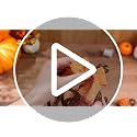 Fall Pumpkin Garland with Rattan Bows - 5 ft Farmhouse Decor, Pumpkin Variation