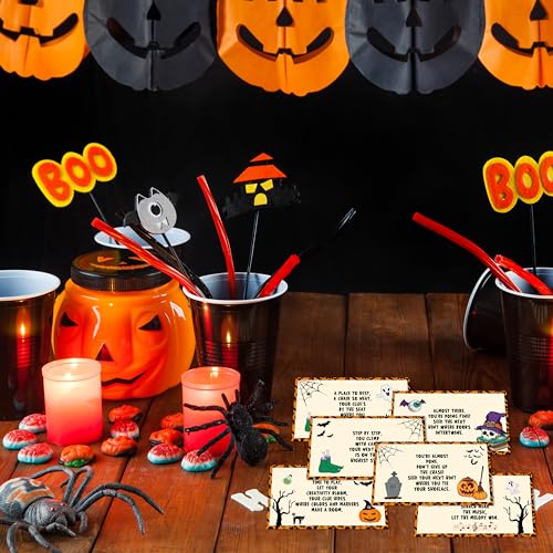 Halloween Treasure Hunt Clues Set - Indoor & Outdoor Party Games for Adults