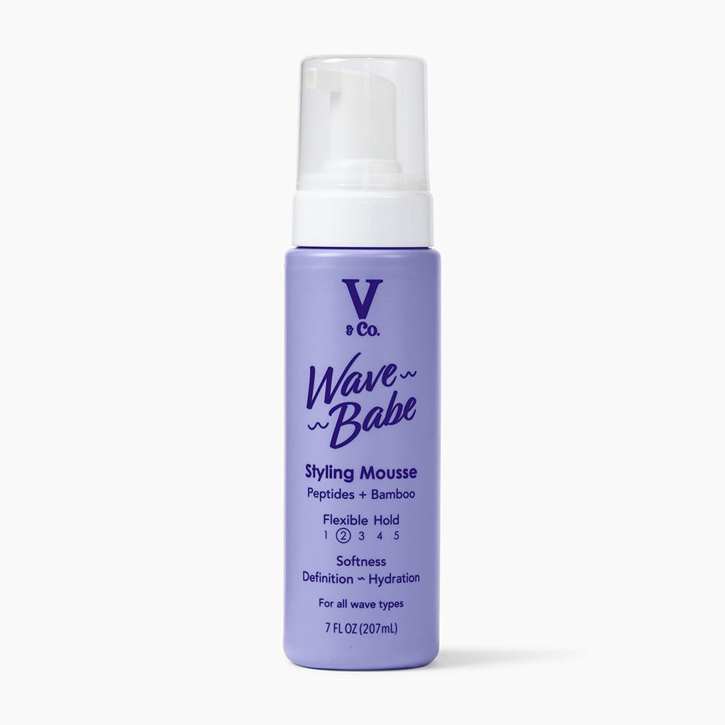 V&Co. Beauty Wave Babe Styling Mousse - Lightweight Hold for Effortless Waves | 8 oz