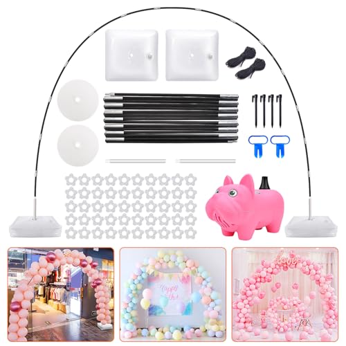 Balloon Arch Kit with Electric Pump and Adjustable Stand - Wedding Baby Shower Birthday
