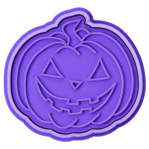 Halloween Jack Lantern Cookie Cutter Stamp - 15mm Deep, Dishwasher Safe, Marshmallow Bliss - Variation of Jack Lantern