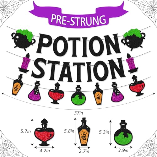 Halloween Potion Station Banner - Spooky Party Decorations for Kids & Adults