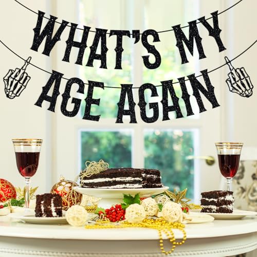 Gothic Birthday Banner - Old English Funeral Style for 20th-50th Milestone Celebrations