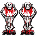 Blood-Dripping Skull Balloon - Halloween Skeleton Standee for Trunk & Yard Decor