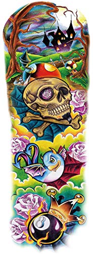 Watercolor Full Arm Temporary Tattoo Sleeve Set - Colorful Sleeve Tattoos