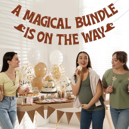 Brown Glitter Banner - Magical