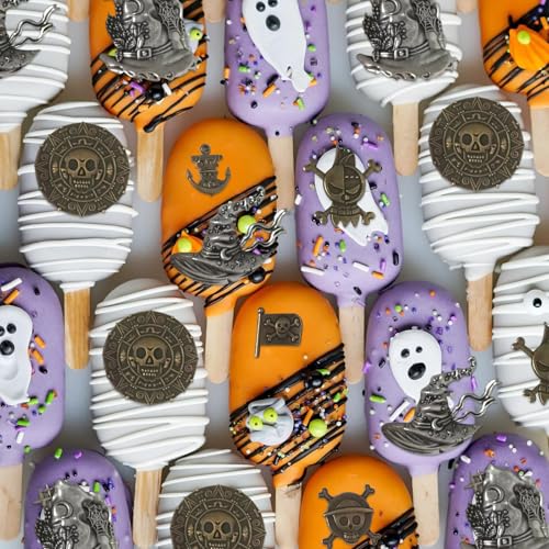 Pirate Silicone Mold Set for Halloween Crafts, 4 Pieces - Pink