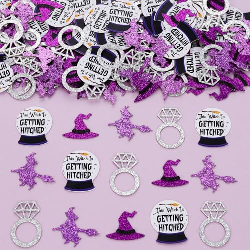 Halloween Witch Confetti Purple Glitter Party Decor - 200 Pieces