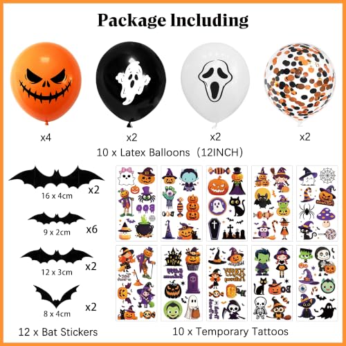 Halloween Trick or Treat Banner Decor Set with Bats Balloons & Stickers