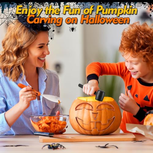 Halloween Pumpkin Carving Kit with Stencils Lights and Tools for Kids & Adults