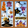 Halloween Window Stickers - 10 Sheets Ghost Pumpkin Haunted House Decorations