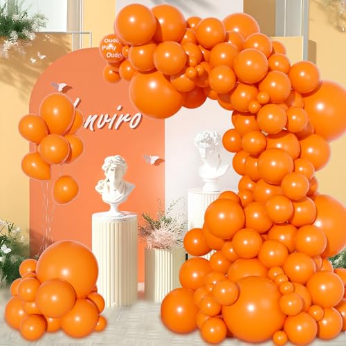 Orange Balloon Arch Kit - 129 Pcs Latex Balloons for Party Decorations