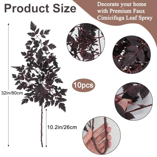 32in Fall Artificial Stems Branches for Vases - Set of 10 - Autumn Decor