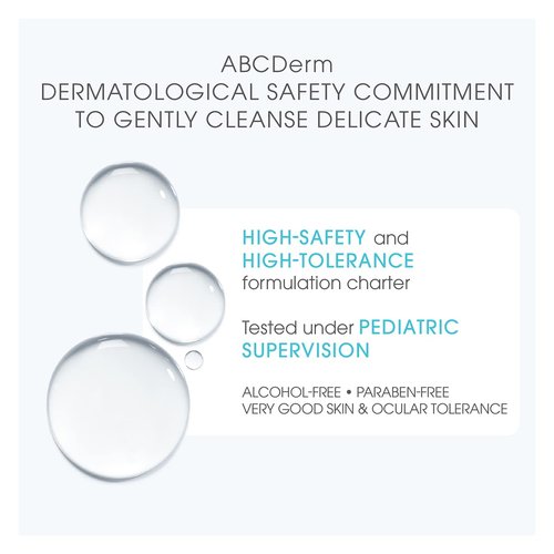 Bioderma ABCDerm H2O - Gentle Baby Skin Care Cleansing Solution - 500ml