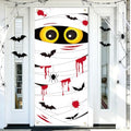 White Halloween Door Cover Decorations Large Photography Background Banner - 6 x 2.5 Feet