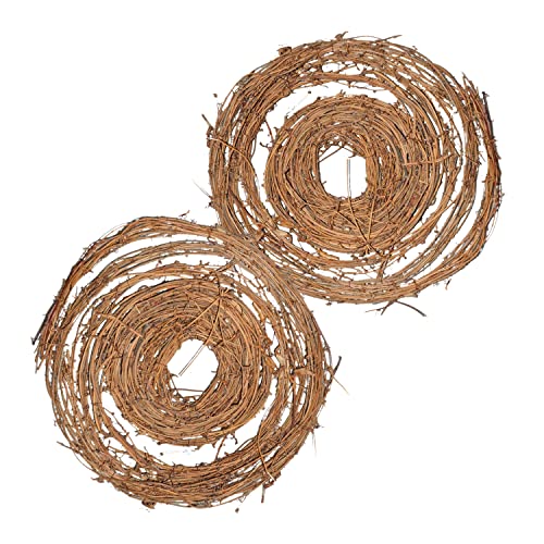 Natural Grapevine Twig Garland Wreaths - 2 Pack 15-Feet Rustic DIY Home Decor - Variation 1