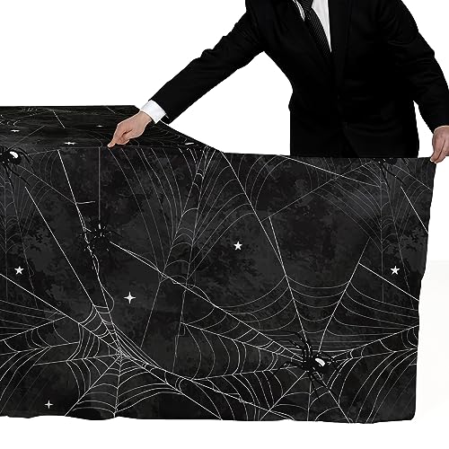 Halloween Spider Webs Disposable Tablecloths - 3 Pack, 54x108 Inches - Halloween Party Decorations