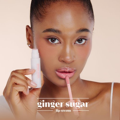 ETUDE Ginger Sugar Lip Serum - Nourishing Lip Balm with Mega Tip Applicator | Intensive Moisture & Glossy Tint (Nude Beige, 13g)