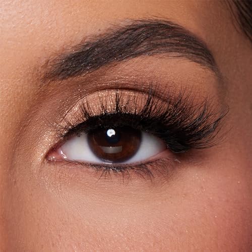 Lilly Lashes Miami Flare 3D Mink False Eyelashes - Wispy, Reusable, Fluffy Strip Lashes