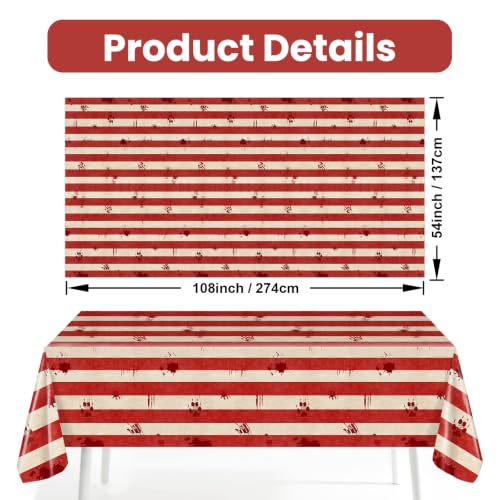 Halloween Tablecloth Set - 3pcs Spooky Circus Party Decor - 274x137cm Variation of 3