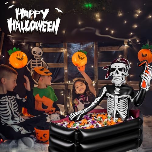 39 Inch Halloween Skeleton Inflatable Cooler for Party Drinks