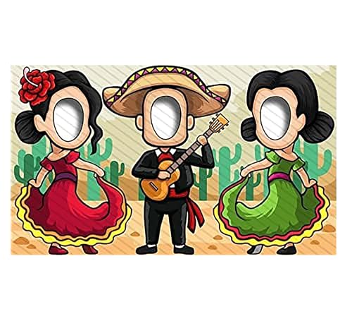 Mexican-Themed Party Photo Booth Cutout Banner - 42x72 Inch Decor