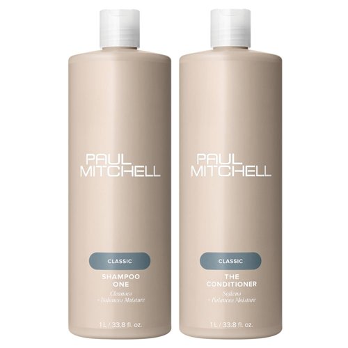 Paul Mitchell Cleanse & Detangle Duo Set - Classic Liter Size for Effortless Hair Care