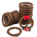 18 Pack 6 Inch Natural Grapevine Wreath Set for DIY Crafts Christmas & Wedding Decor