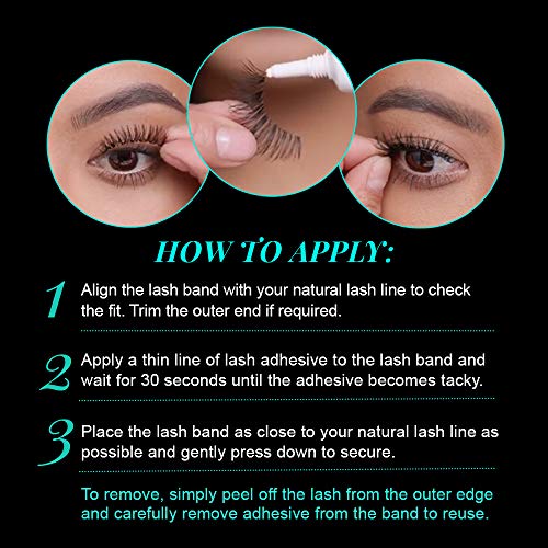 False Eyelashes Natural Lashes Scanties Black Lightweight Reusable 4 Pack - Effortless Natural Look