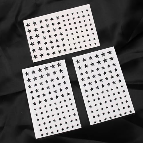 Self-Adhesive Face Gems Star Rhinestones for Makeup & Festival - Black 04