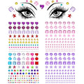 Rainbow Face Gems Set for Kids - 456 Self-Adhesive Rhinestones for Face & Body Makeup