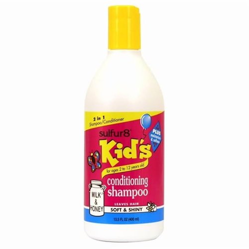 Sulfur 8 Conditioning Shampoo - Moisturizing Milk & Honey Cleanser for All Hair Types | 13.5 oz