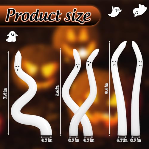 Halloween Ghost Taper Candles Set - Funny Twisted Wax Decorations for Home & Parties