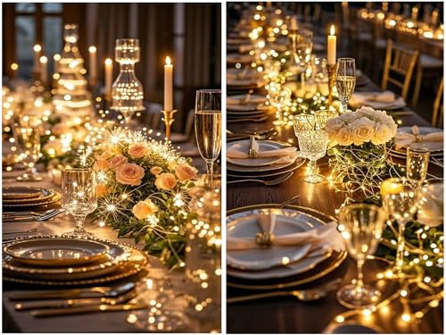 Warm White 10ft LED Fairy Lights 2-Pack, Battery Operated, Flexible Decor