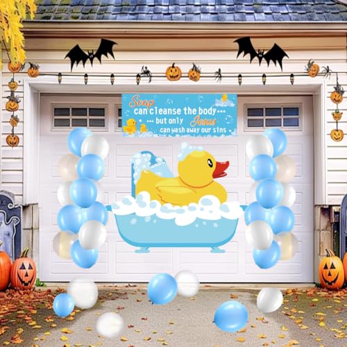 Duck Theme Trunk or Treat Car Decorations Kit with Balloons and Banners - Halloween Outdoor Garage Door Archway SUV Decor