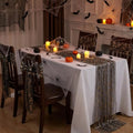 Black Gold 6-Piece 10FT Sheer Gauze Chiffon Tulle Sequin Table Runner Set
