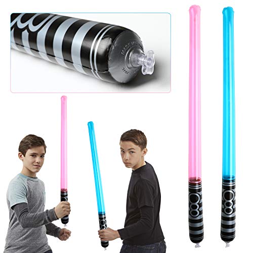 Galaxy Wars Party Favor Set with Balloons, Banners, Cake Topper & Light Sabers