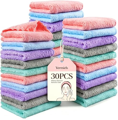 Reusable Makeup Remover Cloths 7x7 Inch Set for Face & Travel