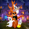 8FT Halloween Inflatable Spooky Tree with LED Lights - Outdoor Yard Decor