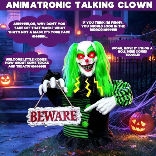 3 Ft Halloween Animatronics Yard Decorations Outdoor Standing Scary