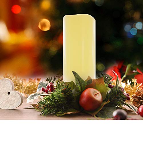 Outdoor Flameless LED Candles with Remote & Timer - 3x8 Inches, Dark Ivory, Waterproof 2 Pack